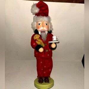 Santa Claus Nutcracker~ NWT                 Reindeer Slippers~14”~Cookies & Milk
